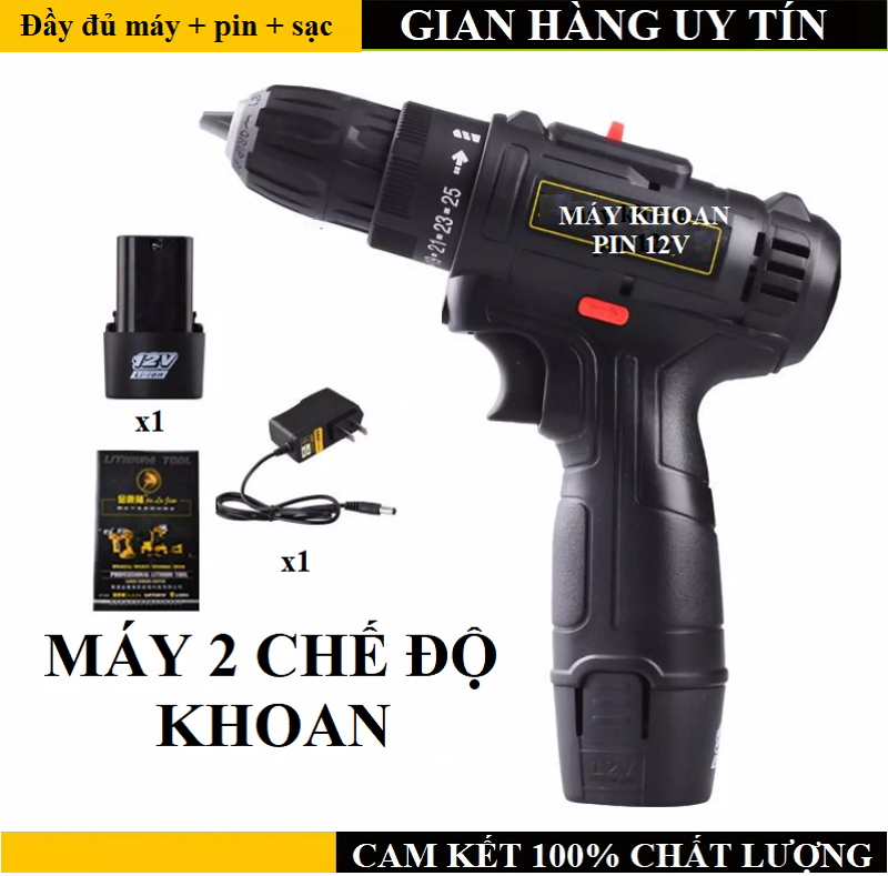 máy khoan pin, Khoan,bắt vít. 18 chế độ bắt vít (không bị trờn răng),khoan (chỉnh được tốc độ) Đèn led soi sáng, Mô men xoắn cực đại: 28 N.M - máy khoan cầm tay, máy khoan mini, súng bắn vít