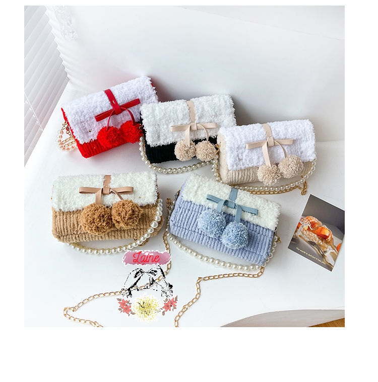 Set túi tự đan POm PoM nhiều màu đơn giản dễ làm (có hướng dẫn)