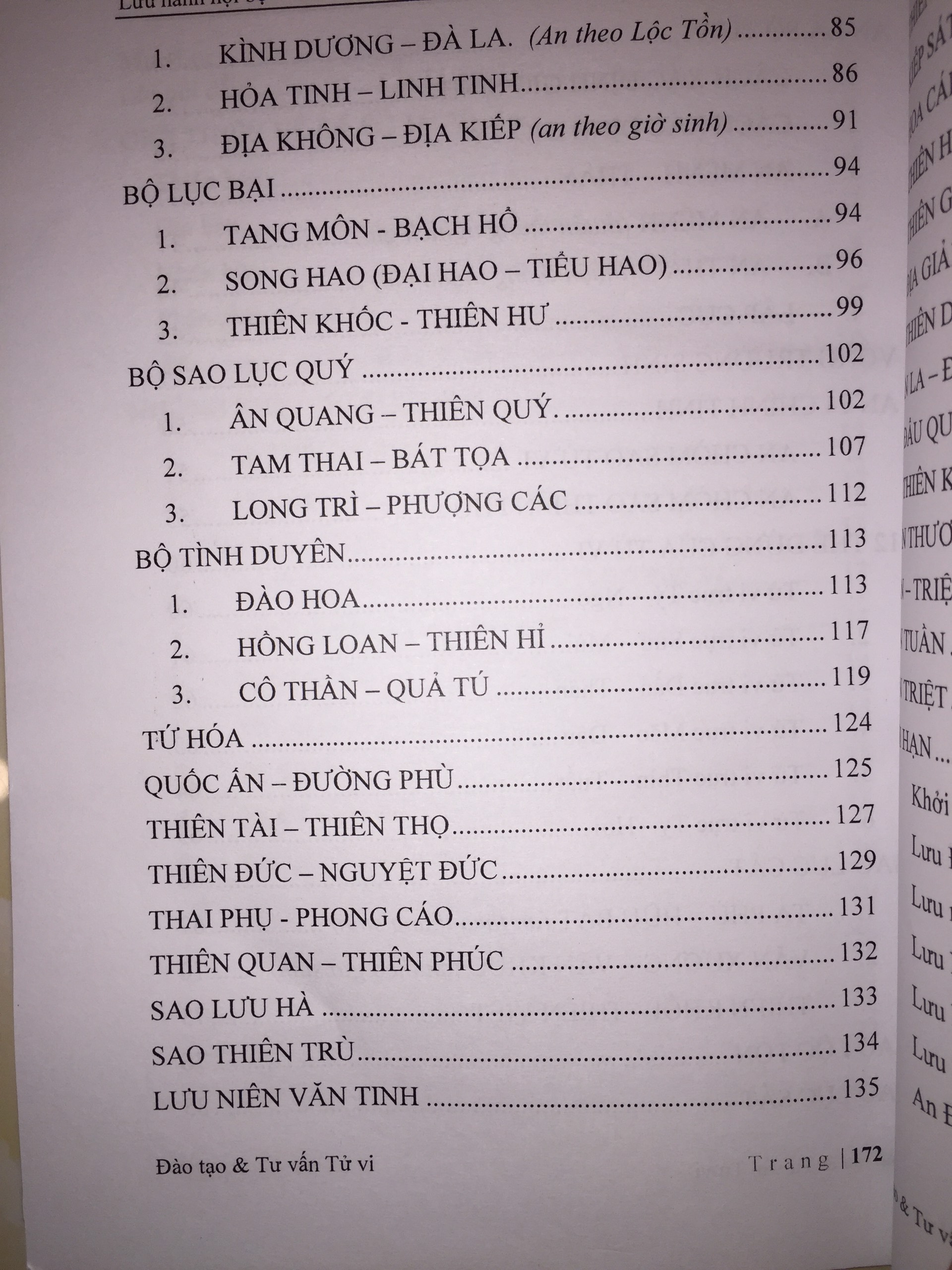 Sách An Sao Tử Vi
