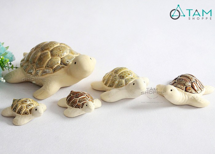 Tượng Rùa Gốm Super Cute Lớn - Rua Gom Lon