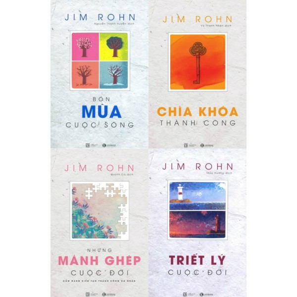 Sách Bộ 4 Cuốn Jim Rohn: Bốn Mùa Cuộc Sống, Chìa Khoá Thành Công, Những Mảnh Ghép Cuộc Đời, Triết Lý Cuộc Đời