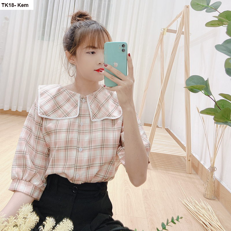 [HCM]TK18- Áo sơ mi caro thủy thủ