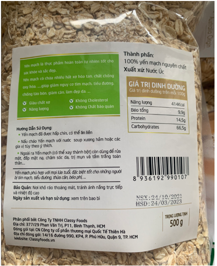 Yến Mạch Cán Dẹt - 500g