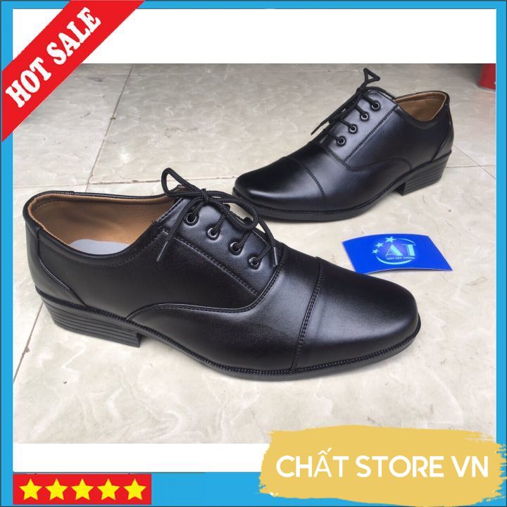 [ ẢNH Pu SHOP CHỤP ] Giày Nam - Giày Da Nam Buộc Dây Quân Đội Cao Cấp
