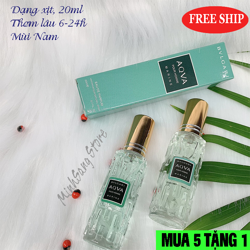 [HCM]COMBO 2 CHAI NƯỚC HOA NAM CHIẾT PHÁP AQUA 20ML