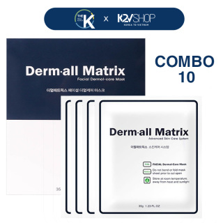 Combo 10 hộp mặt nạ Dermall Matrix collagen dưỡng trắng da, căng da thumbnail