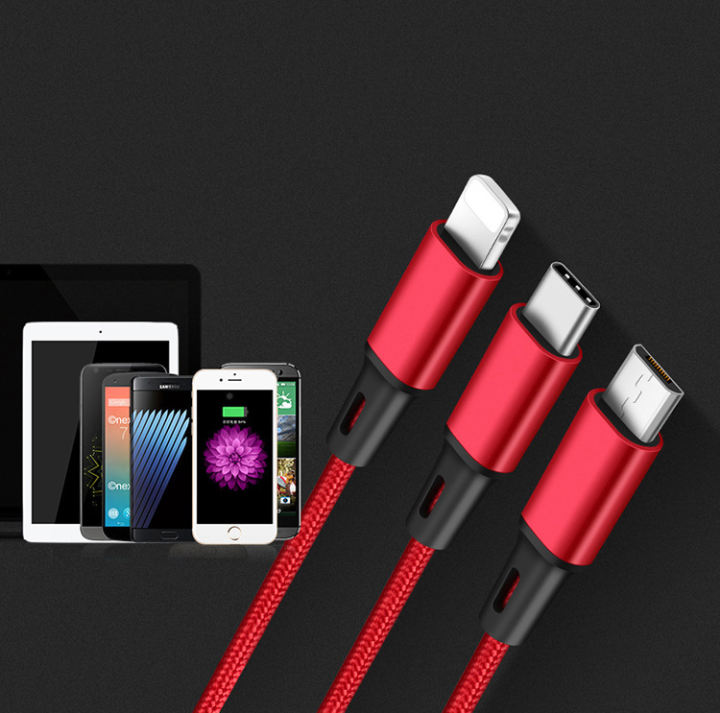CÁP SẠC  ĐA NĂNG 3 ĐẦU LIGHTNING, TYPE-C, MICRO USB