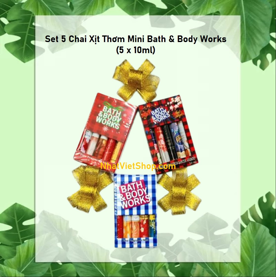 Set 5 Chai Xịt Thơm Mini Bath & Body Works (5 x 10ml) (Shop Giao ngẫu nhiên)