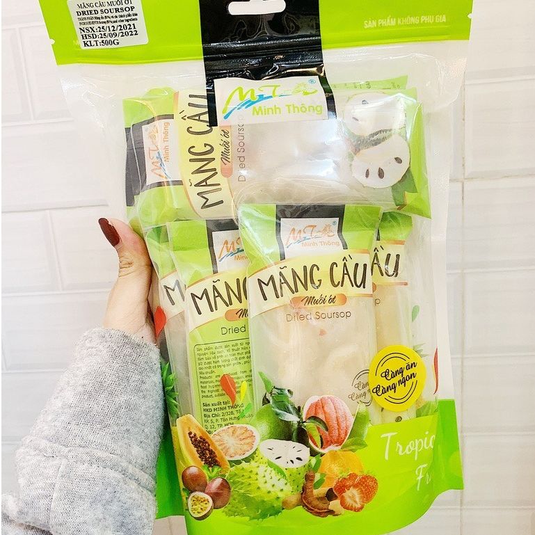 Mãng cầu muối ớt sấy dẻo minh thông - gói 500gr