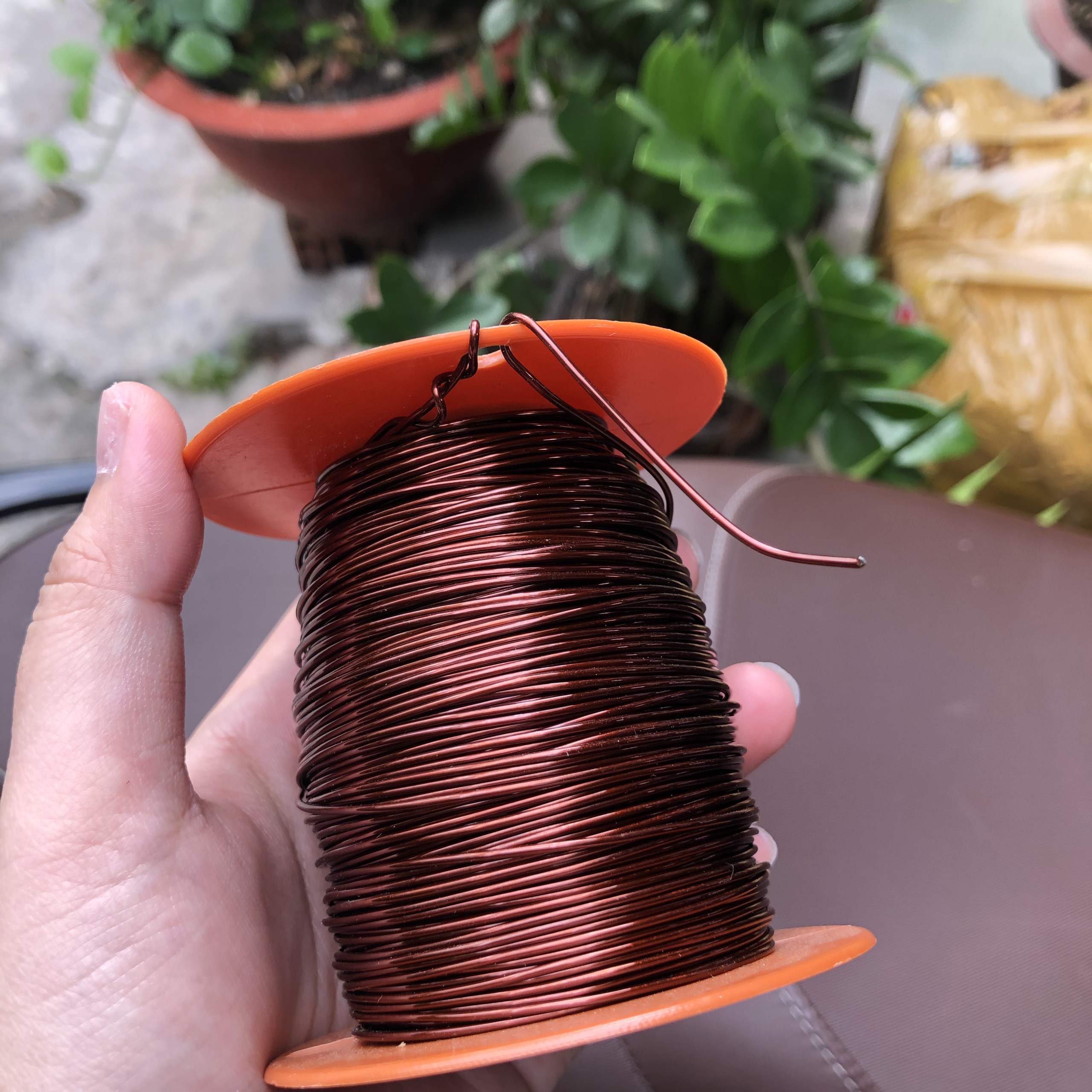 Dây Nhôm Mạ Đồng cuộn 200gr