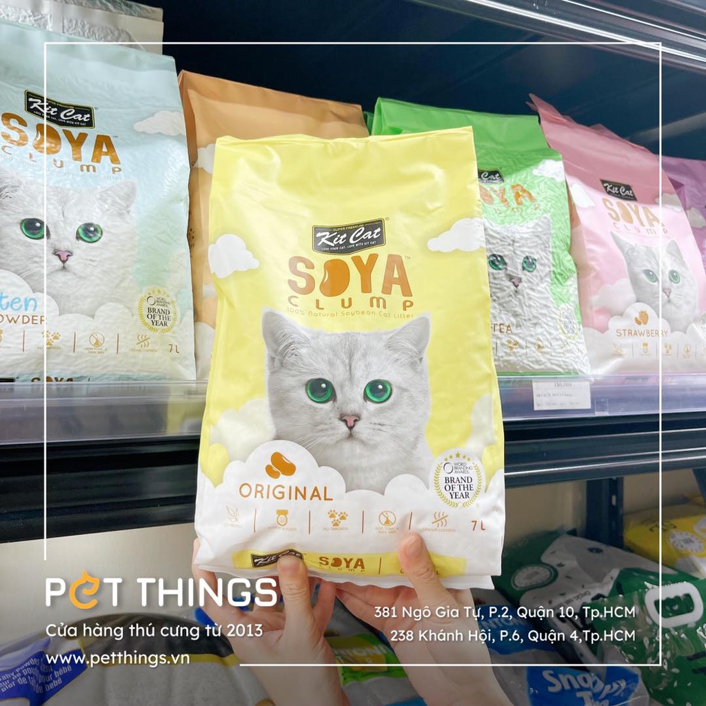 Kit Cat SOYA 7L Cát Vệ Sinh Đậu Nành Vón Cục Cho Mèo