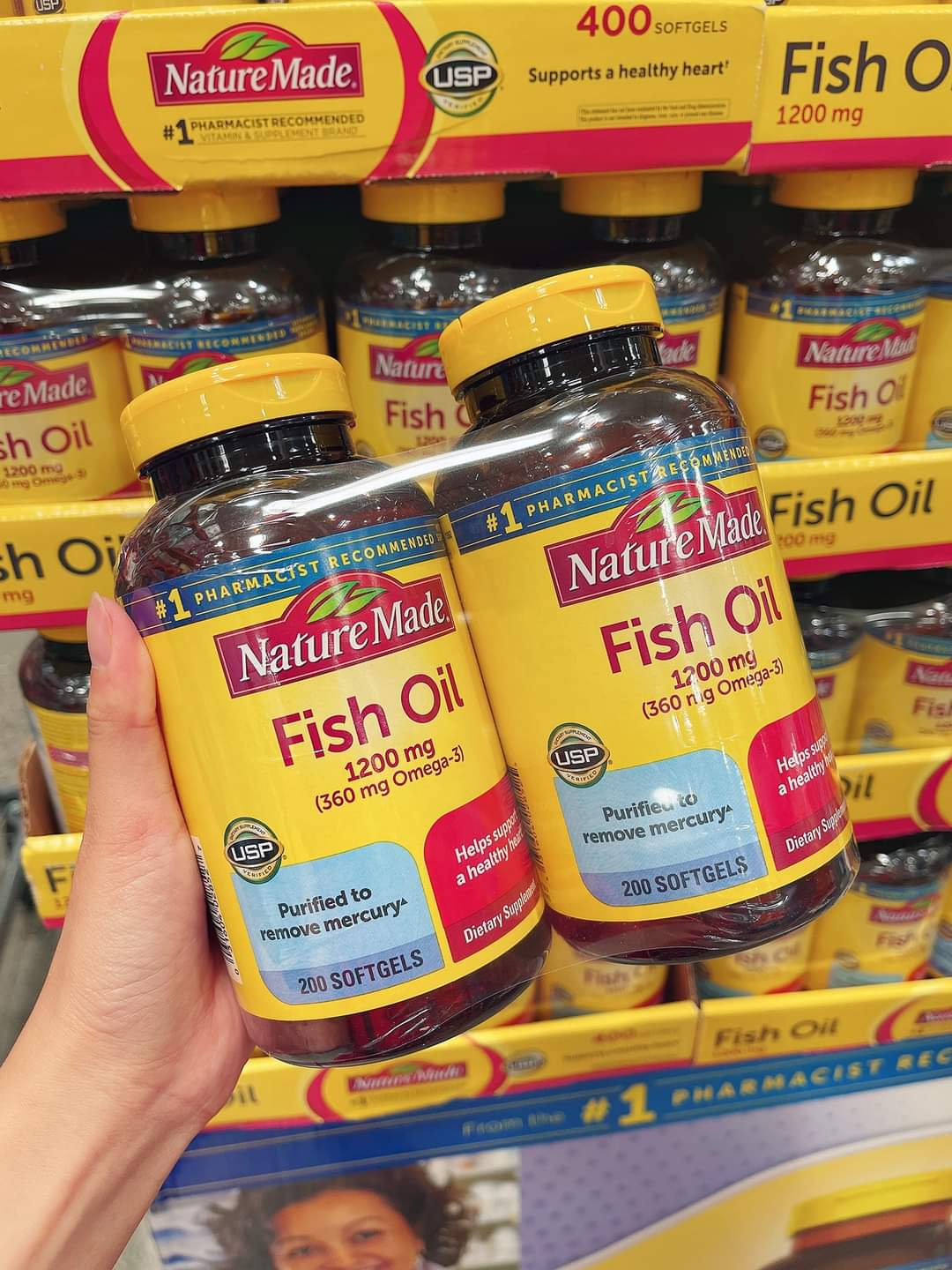 [HÀNG MỸ] DẦU CÁ OMEGA 3 - NATURE MADE FISH OIL 1200MG