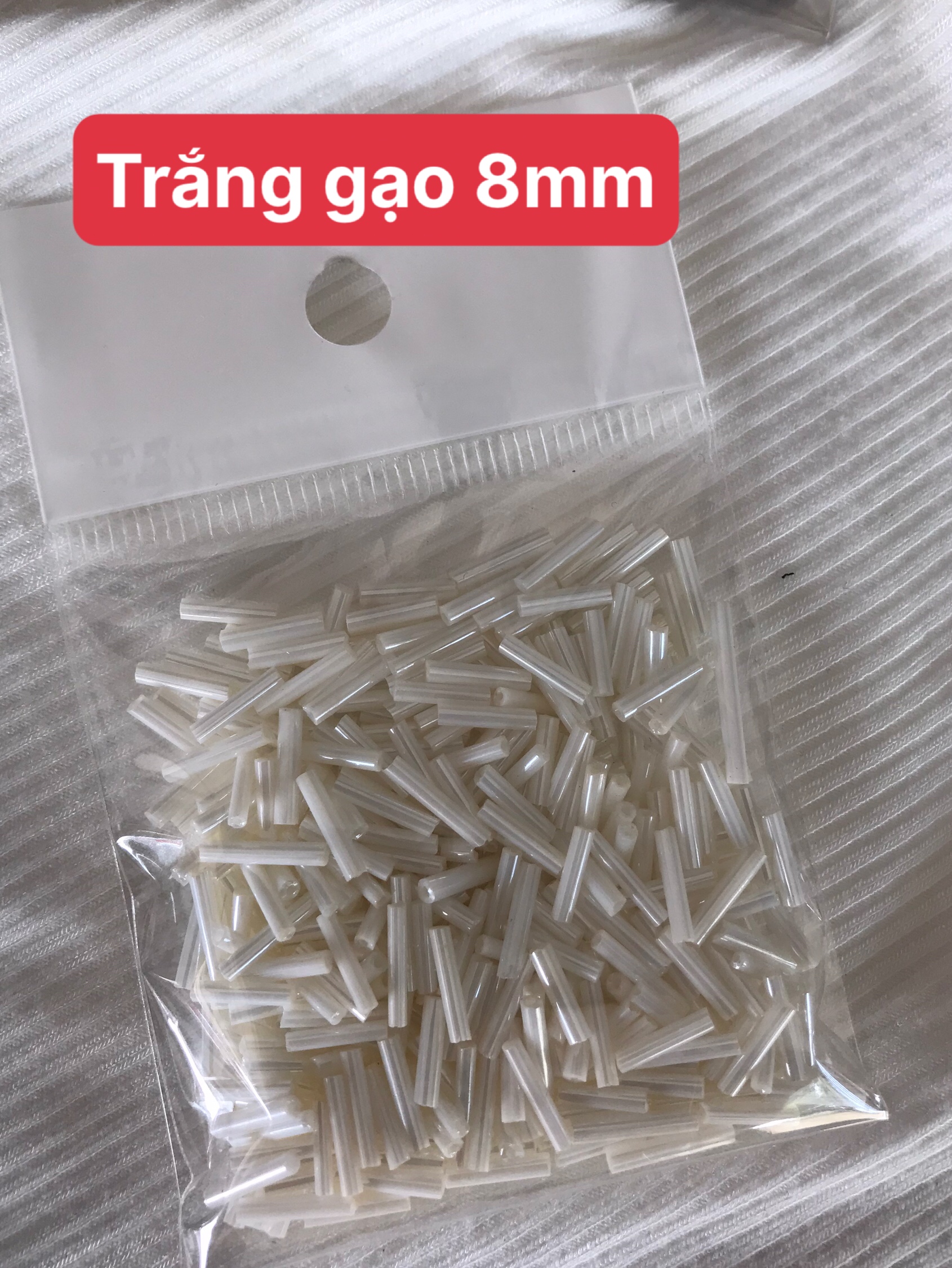 Hạt cườm ống đính kết trang trí nhiều màu