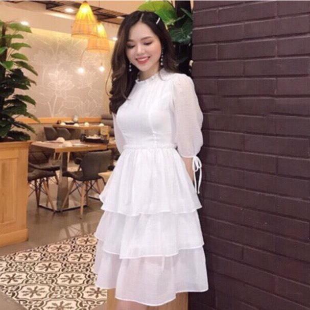 Đầm dự tiệc voan 2 tầng cao cấp