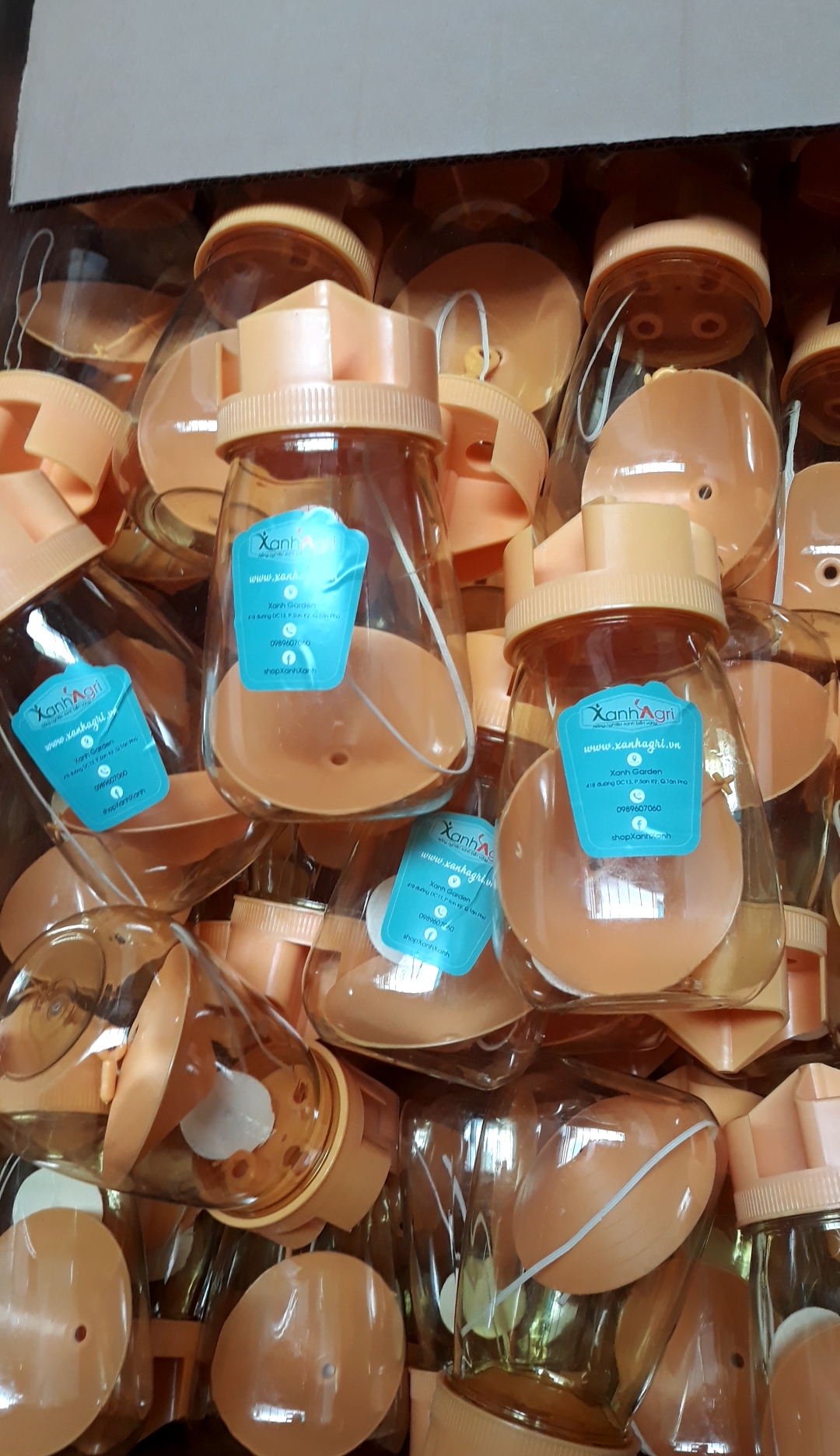[HCM]combo 2 bộ Dụng cụ bẫy dẫn dụ ruồi vàng  kèm 2 ống chất dẩn dụ
