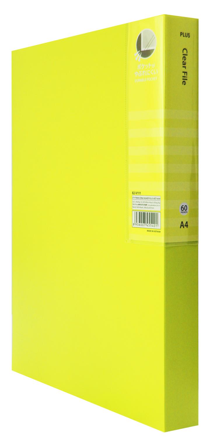 BÌA LÁ CLEAR FILE 20 TÚI - PLUS