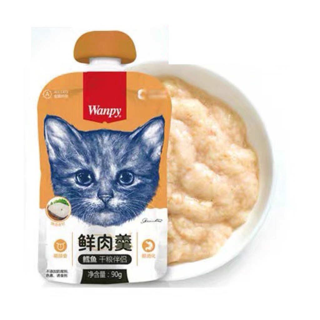 Súp Thưởng Wanpy nắp vặn 90G - Súp thưởng cho mèo