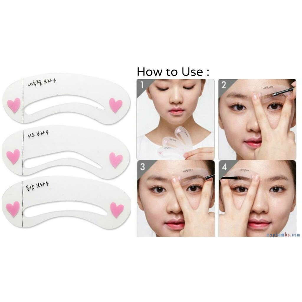 Set 3 Khuôn Kẻ Chân Mày