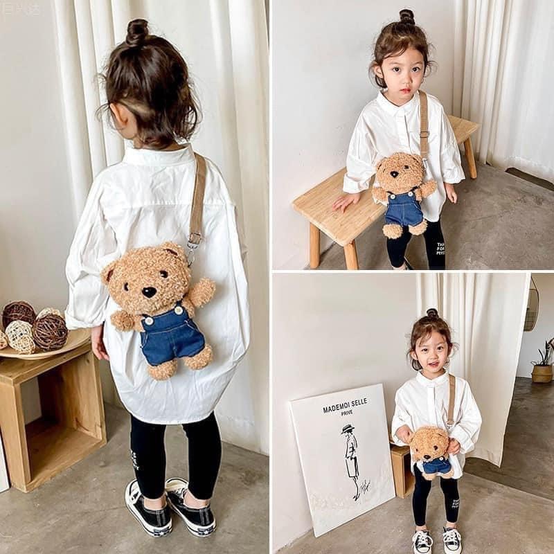 Túi đeo chéo gấu bông Teddy siêu cute cho bé