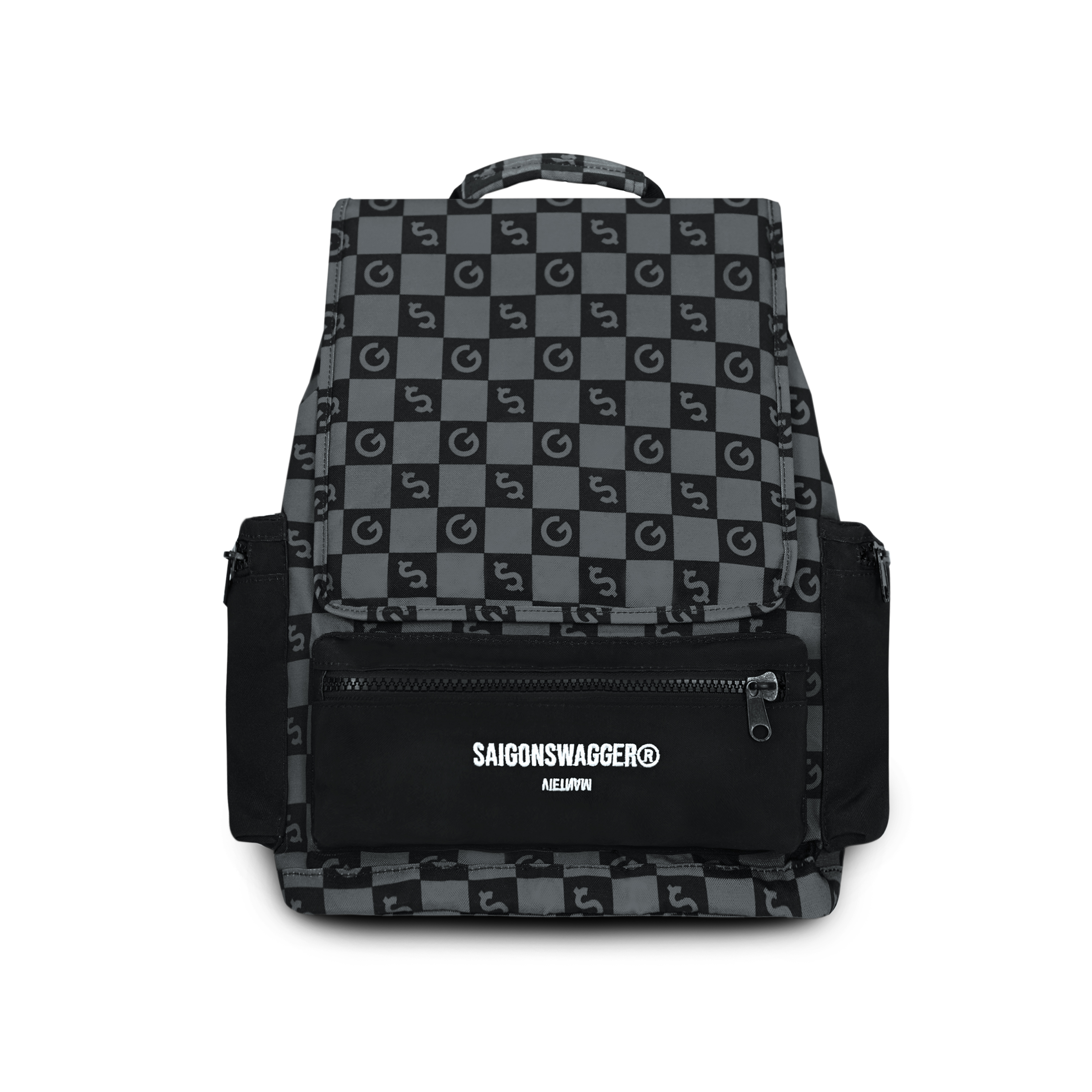 Balo SAIGON SWAGGER Versatile Checked Backpack Ngăn Chống Sốc Lap