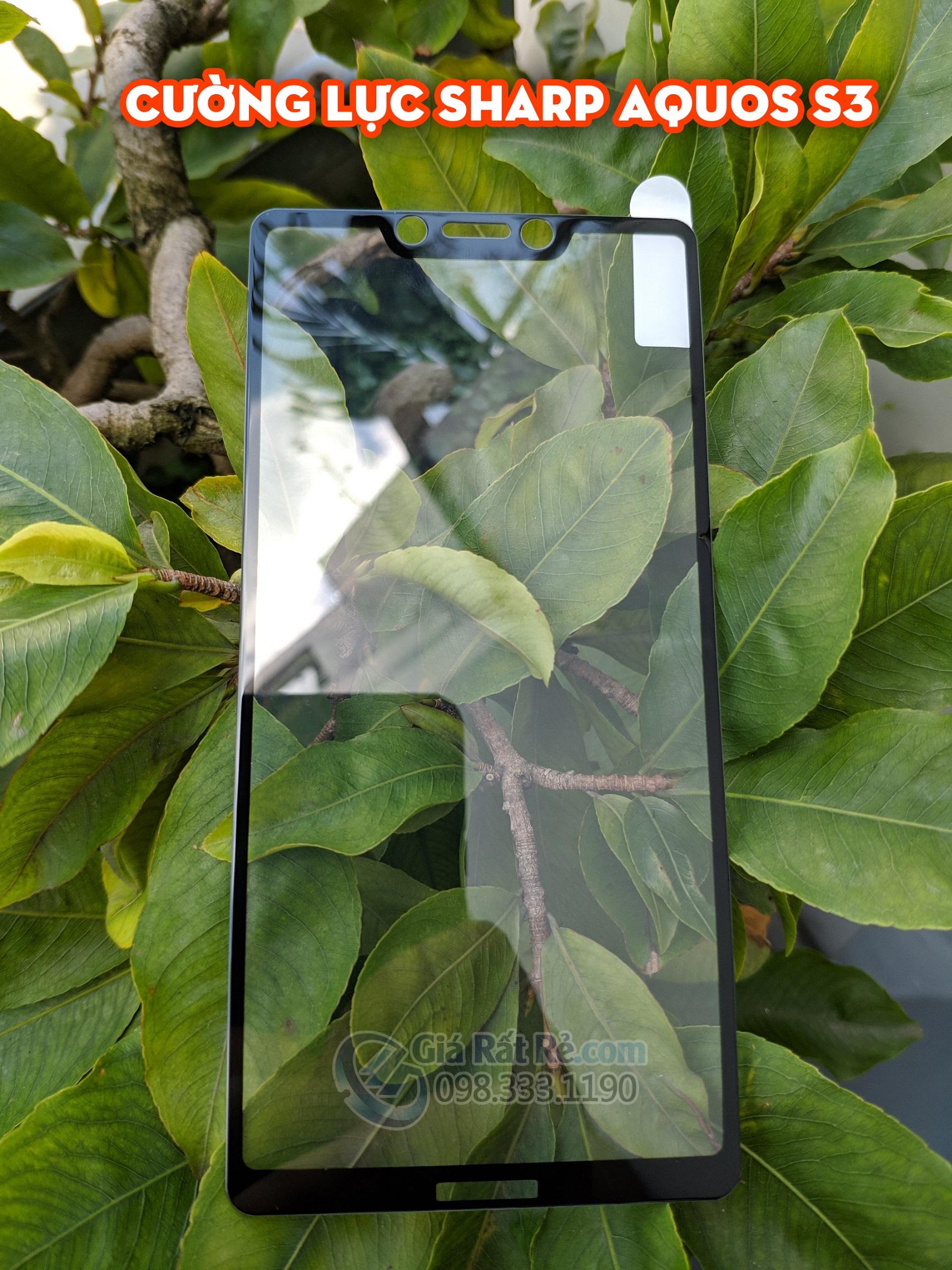 Cường lực full màn hình Sharp Aquos S3