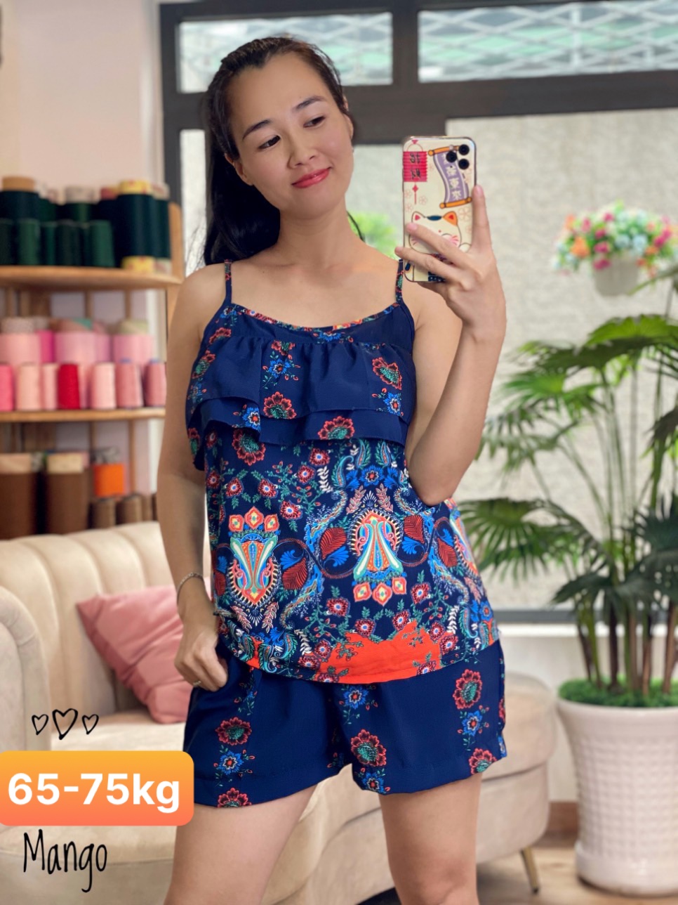 [HCM] (63-90kg, tùy mẫu) Đồ bộ bigsize đùi tole/lanh. Hongduyen2188.