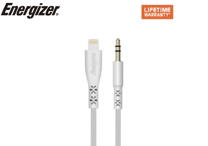 Cáp Lightning Lifetime Warranty Audio Energizermàu trắng - C41EUJALIHT