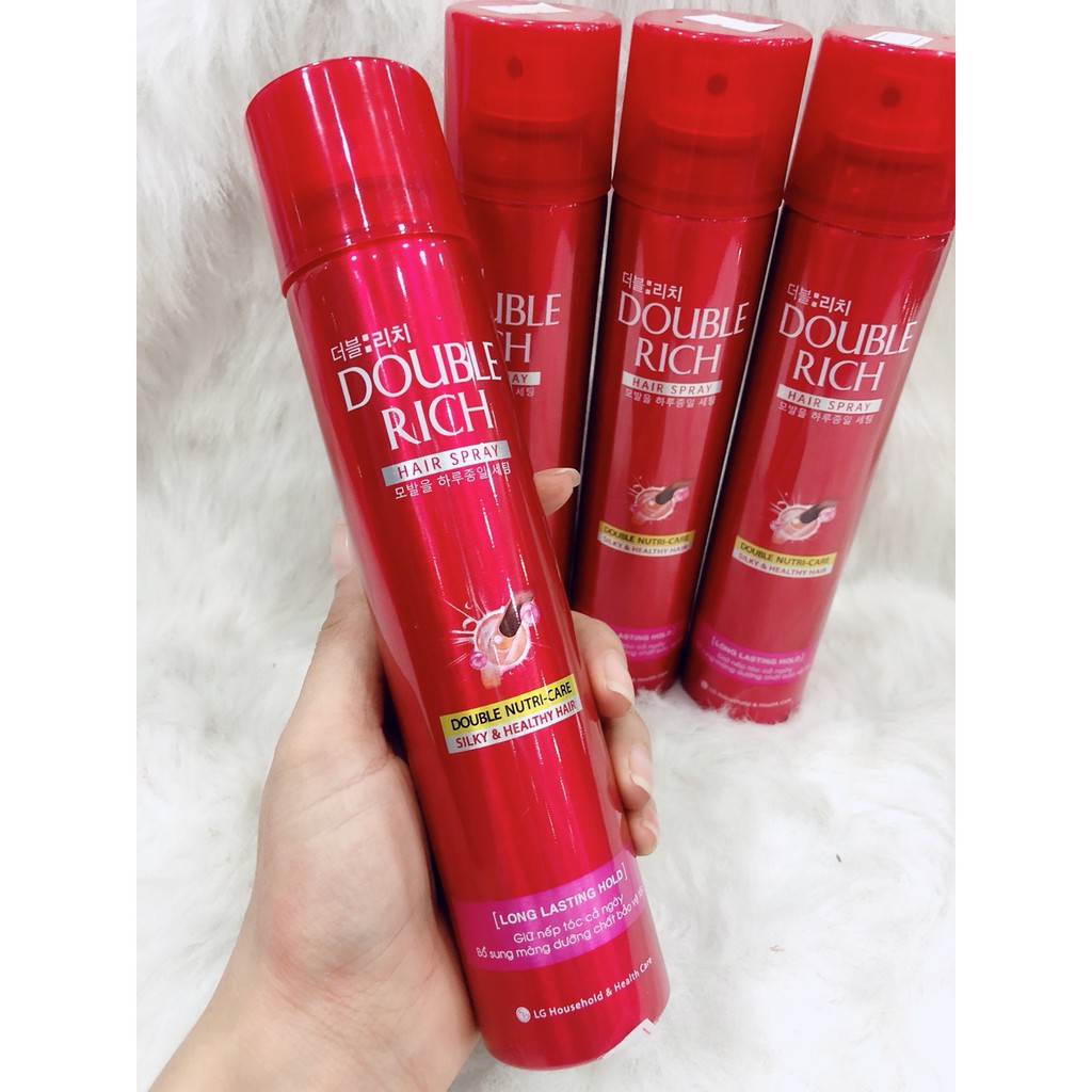 Gôm bọt tạo kiểu tóc Hair Spray Double Rich 170ml