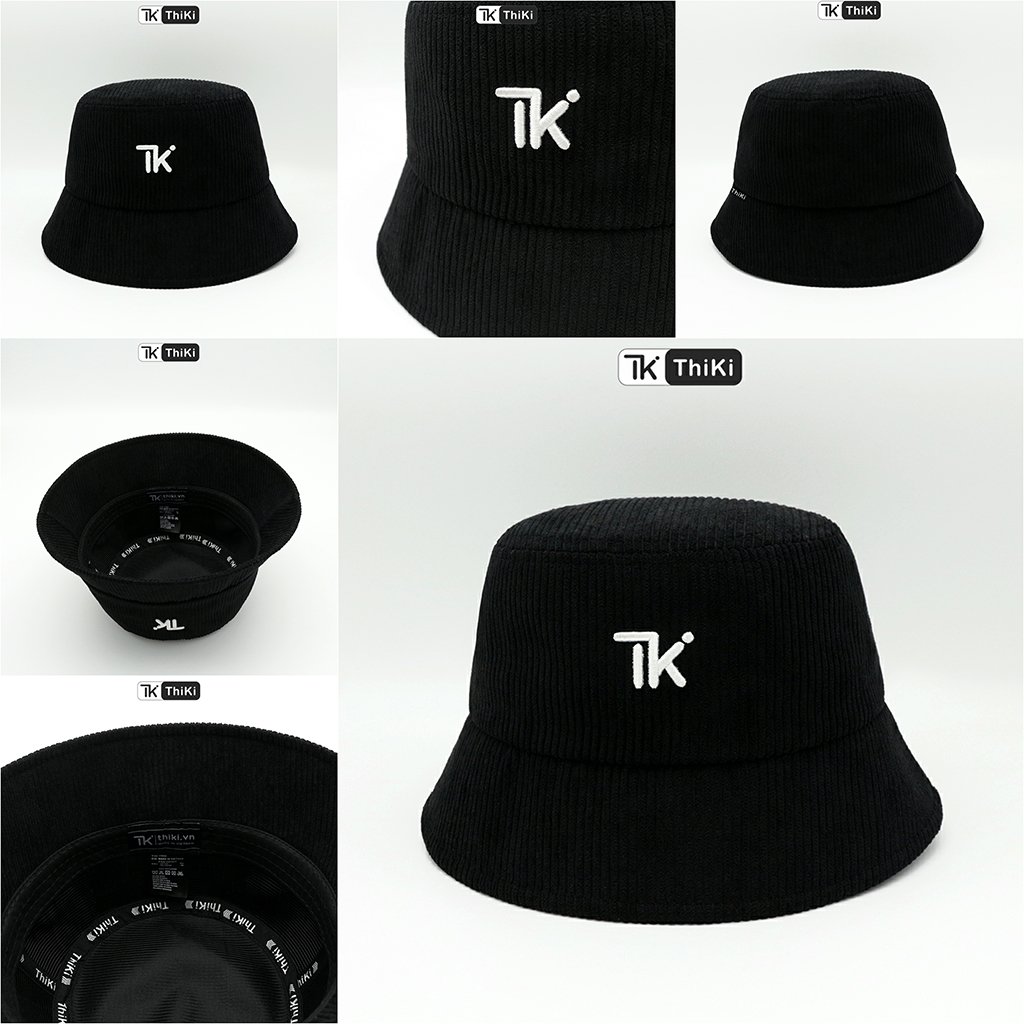 Nón Bucket Preppy nhung tăm THIKI