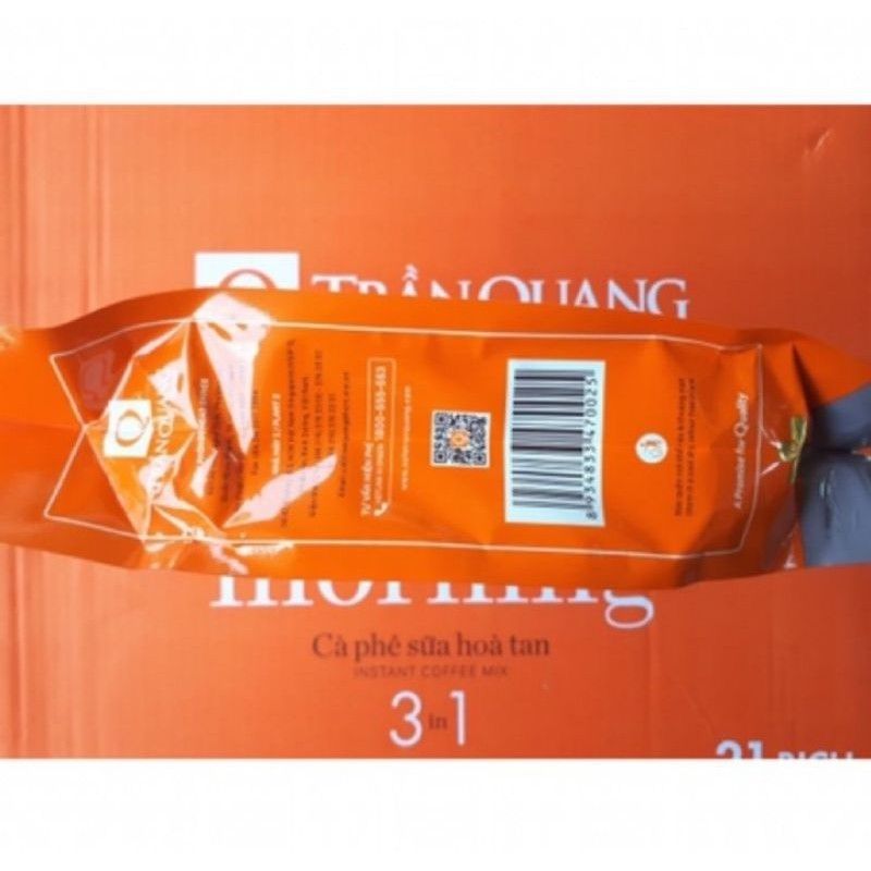 Cà phê sữa hoà tan 3 in 1 Good Morning Trần Quang (Combo 5 bịch)
