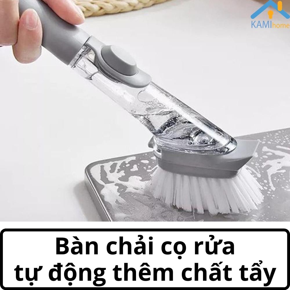 Bàn chải tự thêm chất tẩy rửa chén bát và chà cọ nồi xoong có tặng kèm đầu thay thế mã 70018