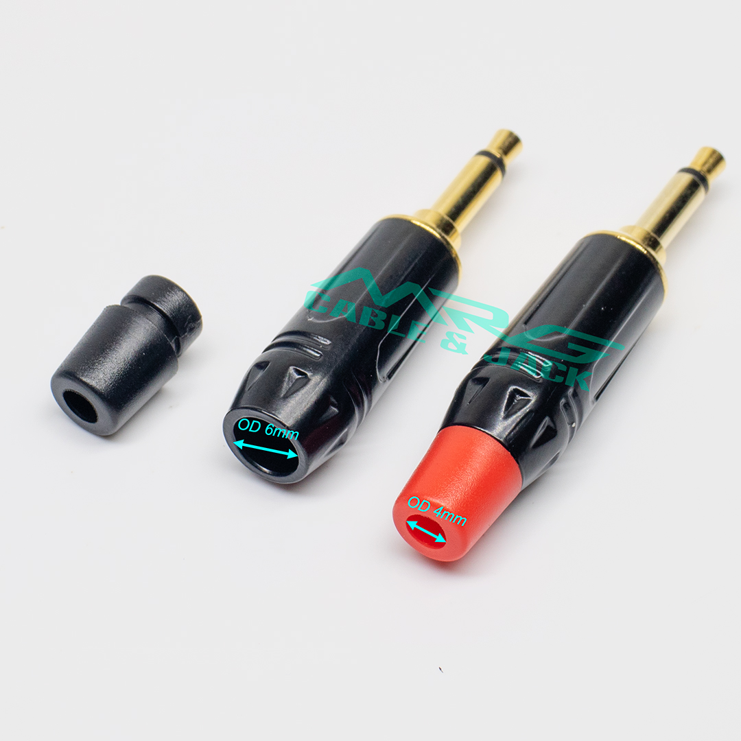 Jack 3.5 Mono 2 khấc, dùng hàn dây audio, giá 1 chiếc (3.5mm TS Mono Jack Plug). J-3