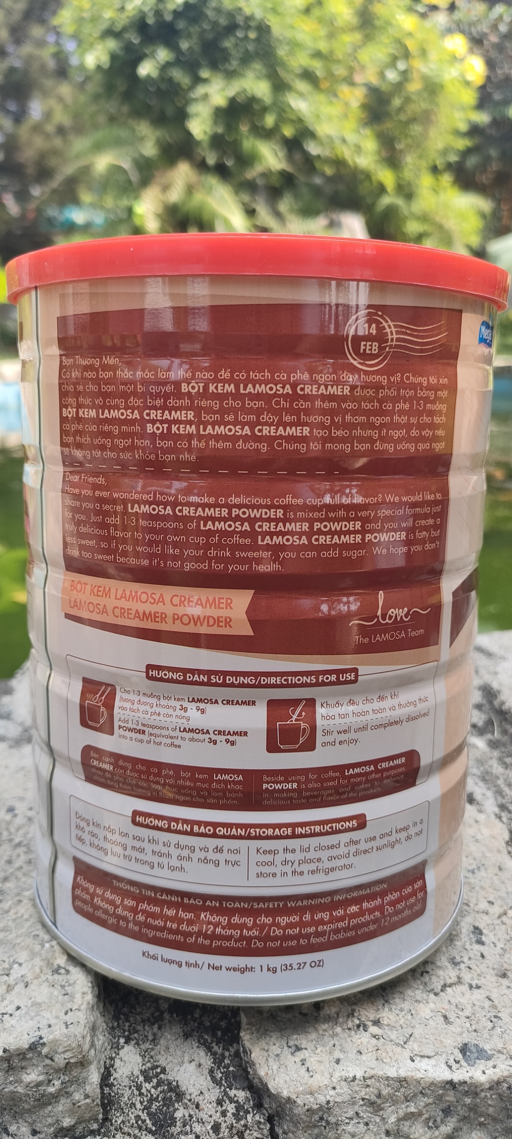 Bột Kem Pha Cà Phê Lamosa Creamer lon 1kg