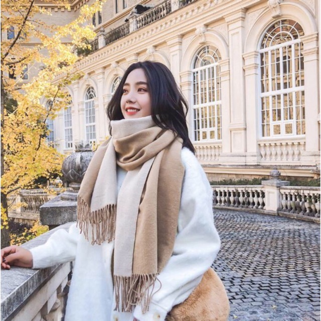 Khăn len dạ pha màu cực đẹp