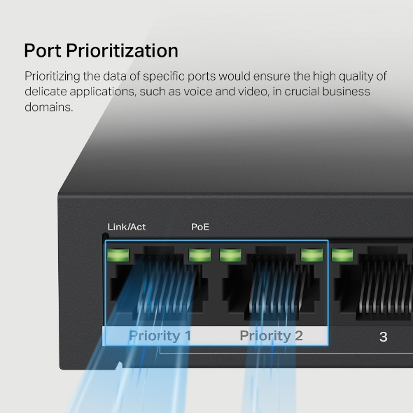 Bộ Switch Chia Mạng Mercusys MS110P 10 Cổng 10/100 Mbps với 8 Cổng PoE+