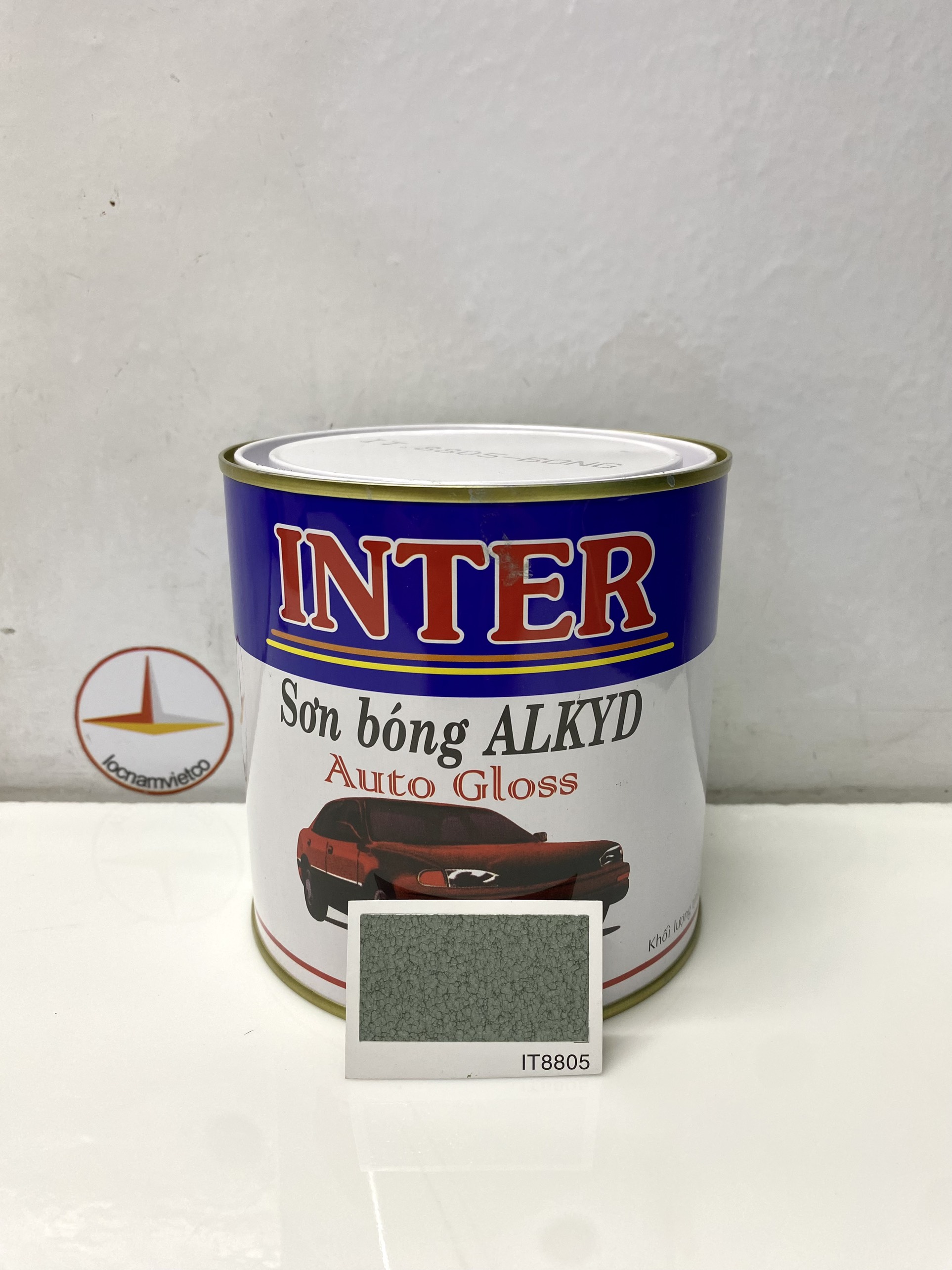 Sơn vân bông Inter hoa văn màu xám nhạt IT8805 900gram
