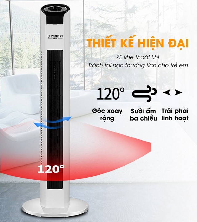 [HÀNG MỚI VỀ] Quạt sưởi cây Yangzi - Quạt sưởi - Quạt sưởi cây