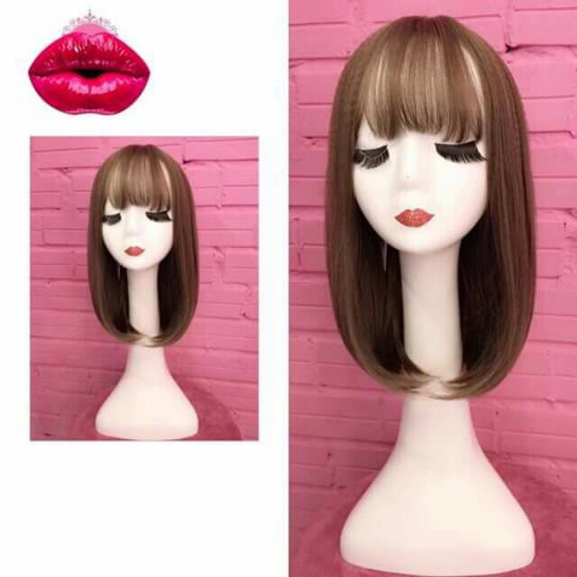 Tóc giả cao cấp❤️freeship 50k❤️tóc cúp dài - hình