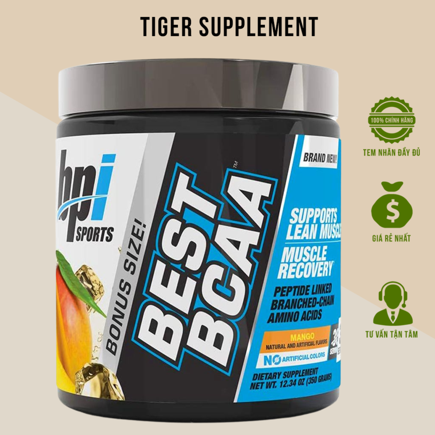 BEST BCAA BPI (30SERVING) - Phục hồi phát triển cơ và hỗ trợ giảm mỡ 30 lần dùng của Mỹ