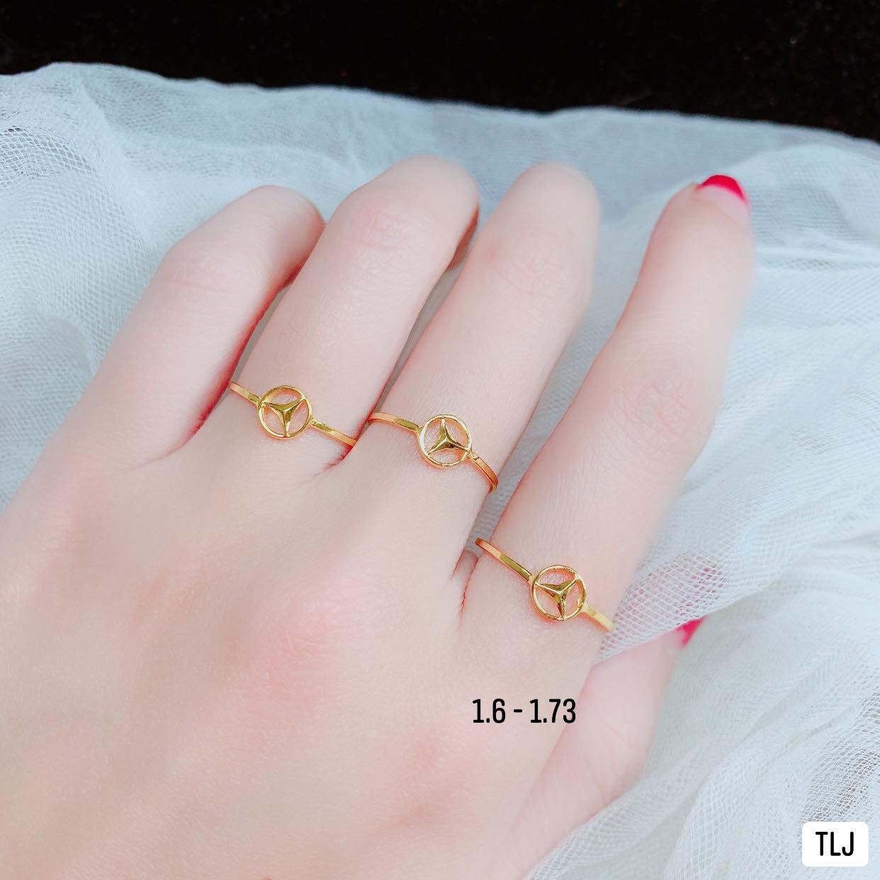 Nhẫn vàng 10k thật nhỏ xinh NVBA08