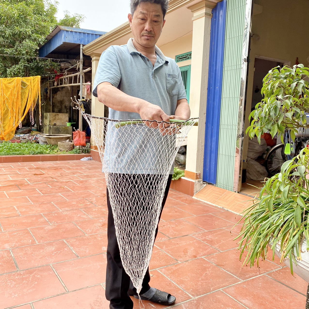 Vợt đánh bắt cá vợt bắt cá vợt đan thủ công (không khung)