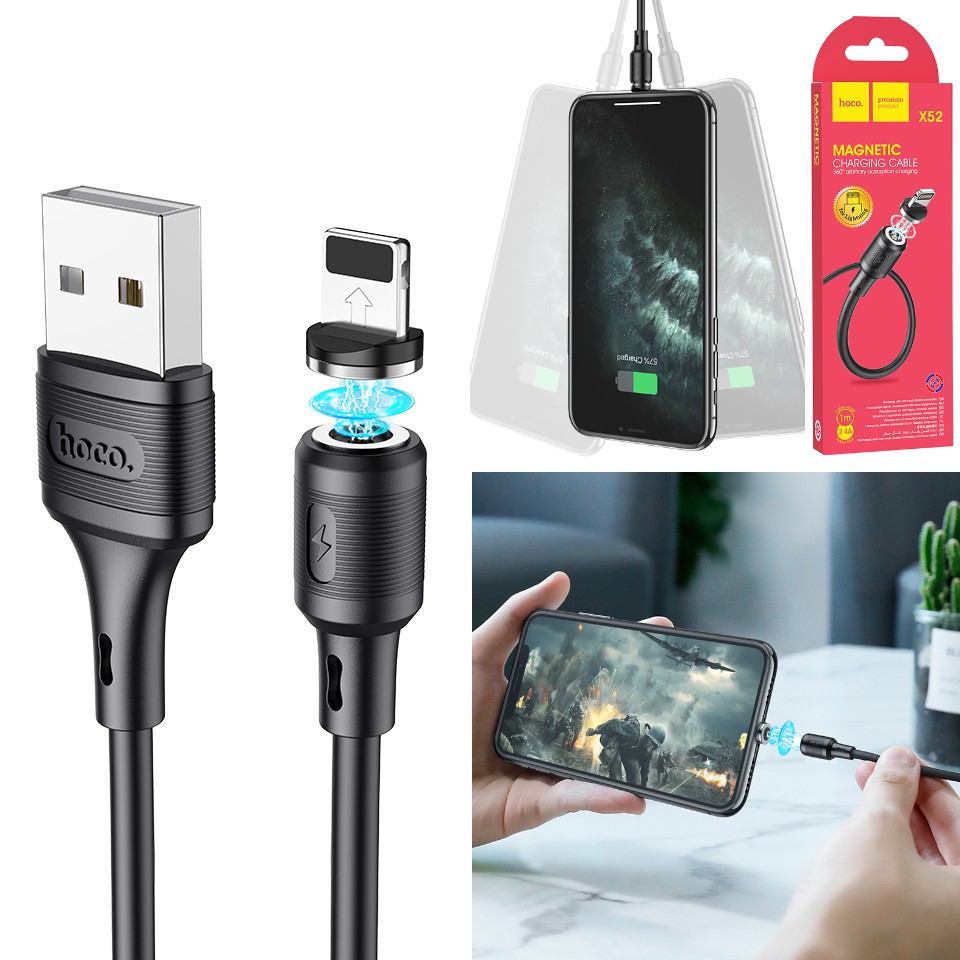 Dây sạc iphone hoco x14 dài 3m 2m 1m - cáp sạc lightning cho ios iphone ipad