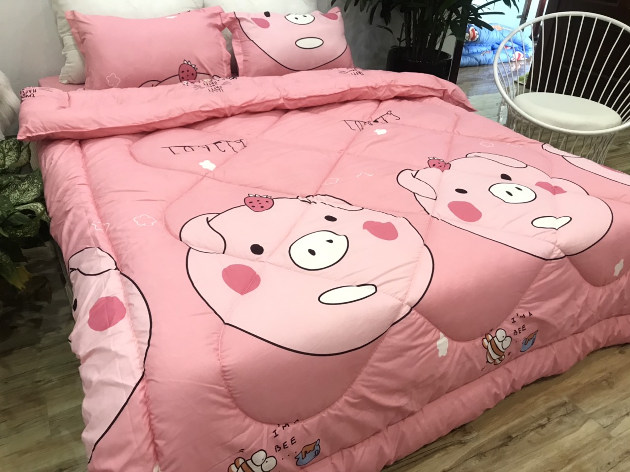Set Chăn Phao 5 Món ( Gồm 1 Chăn Phao + 1 Ga Bo Chun + 2 Vỏ Gối Nằm + 1 Vỏ Gối Ôm) Nhiều Mẫu