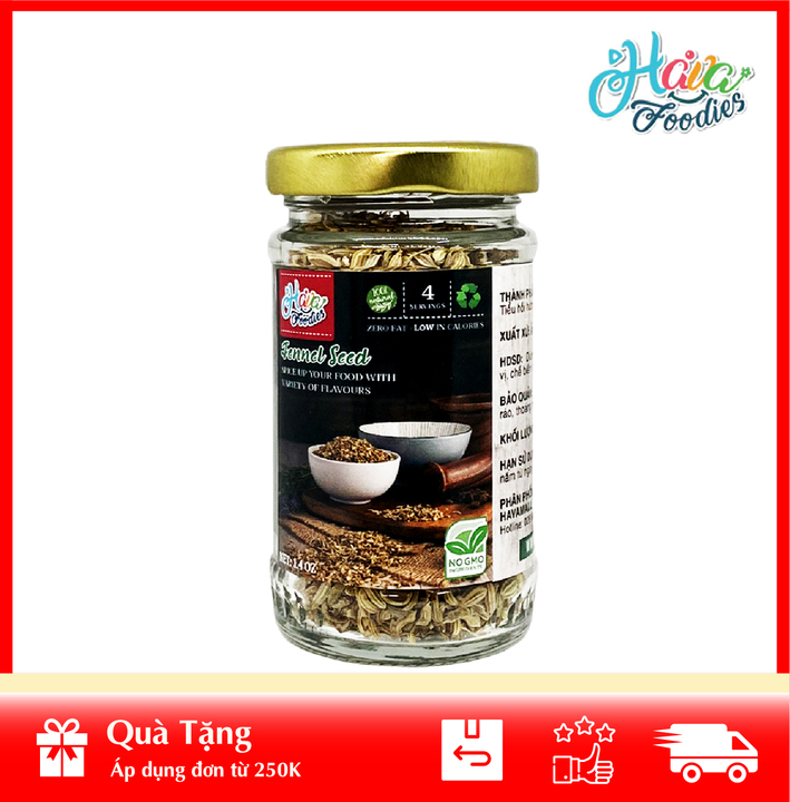 [HOÀN TIỀN MAX 10%][ HÀNG CÔNG TY NHẬP KHẨU ] Tiểu Hồi Hương Lọ Thủy Tinh 40gr - Fennel Seeds
