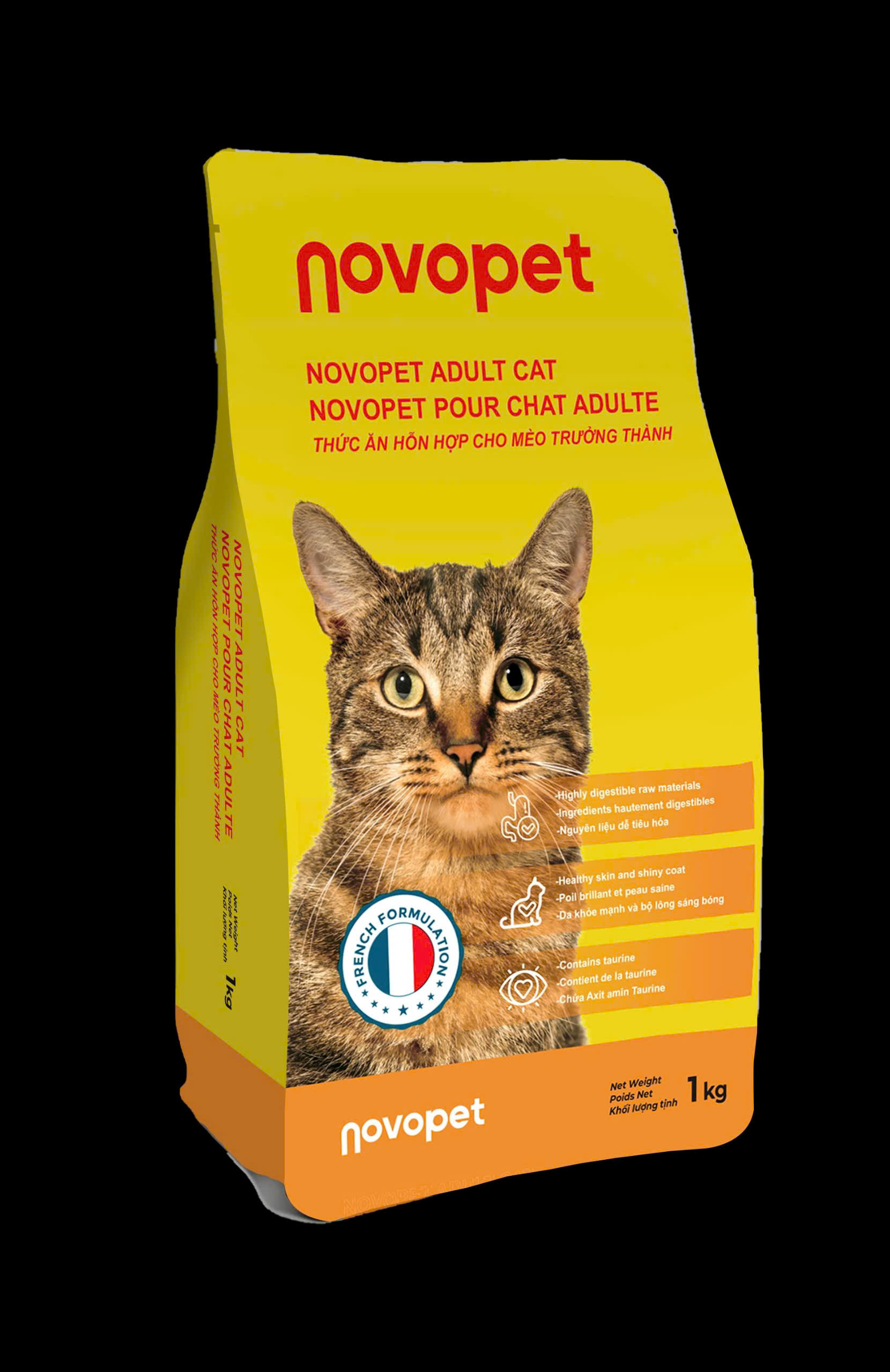 (2 loại)ZOI CAT, NOVOPET 1KG thức ĂN MÈO MỌI LỨA TUỔI THÁI LAN
