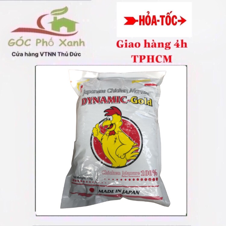 Phân bón hữu cơ dynamic gold phân gà nhật gói 1kg