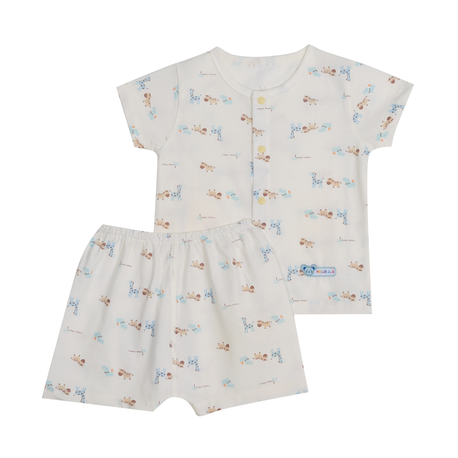 Bộ Sơ Sinh Bông  BN1008 (Hình in ngẫu nhiên)  - HELLO BB