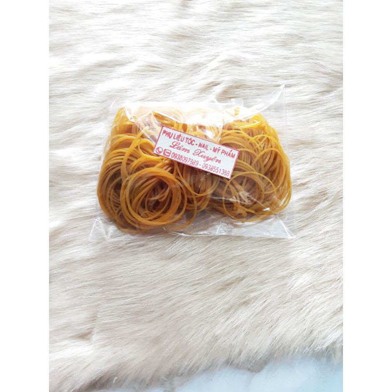 Dây thun vàng sợi dày, dai, co dãn tốt 100g size lớn trung nhỏ