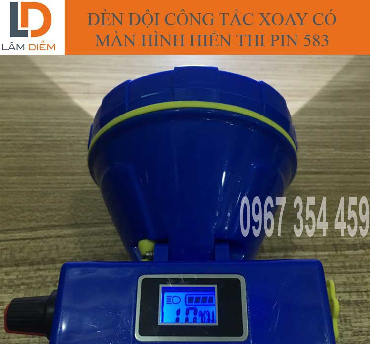 Đèn đội đầu siêu sáng pin siêu bền có màn hình lcd 583