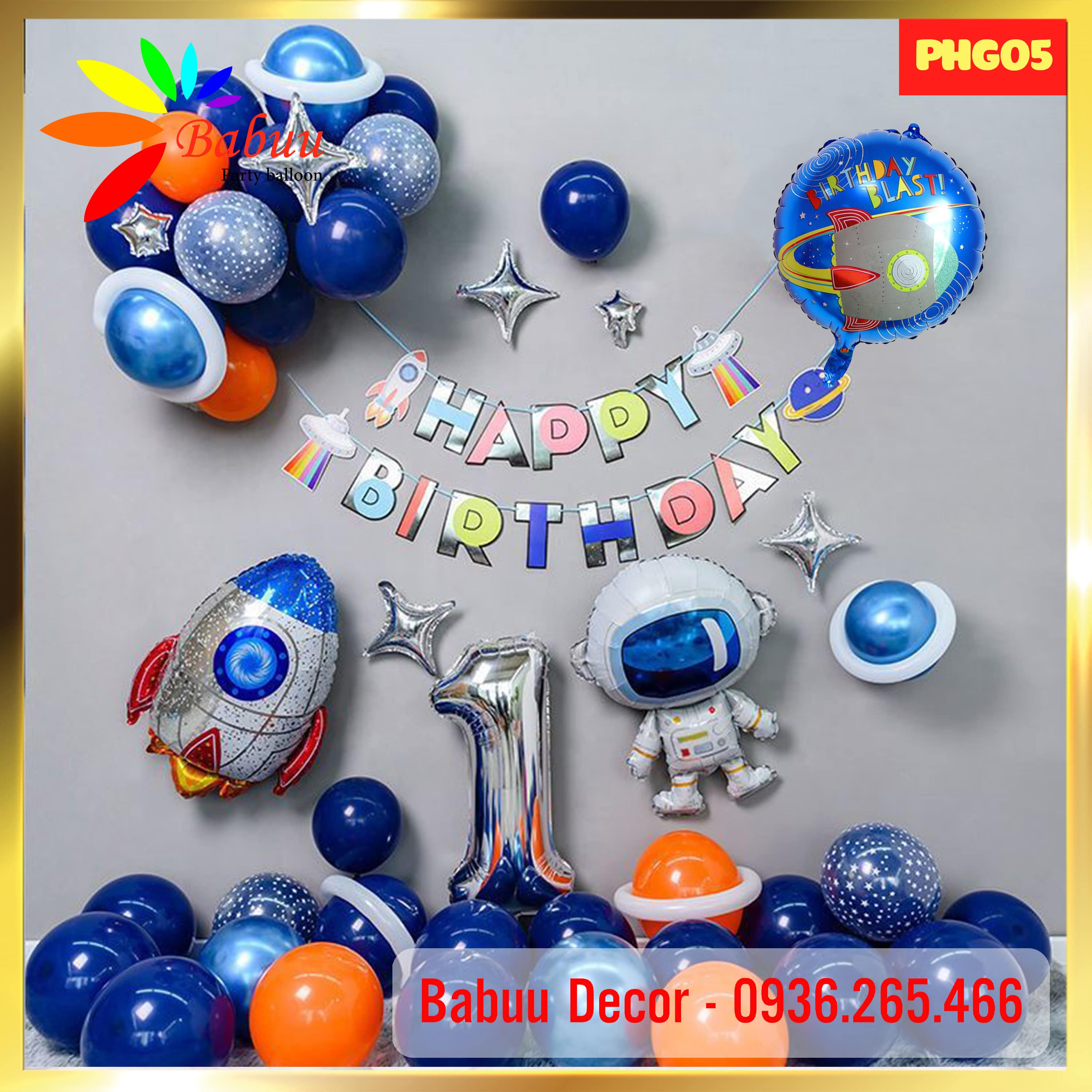 Set bóng trang trí sinh nhật cho bé trai siêu đẹp
